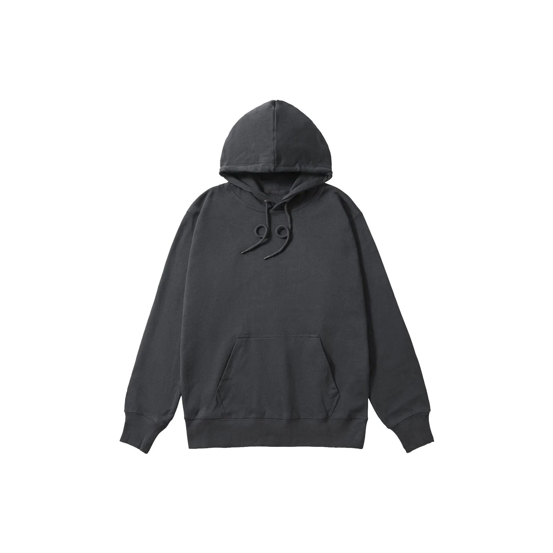 Plain Hooded Sweatshirt Off White Oversized Casual