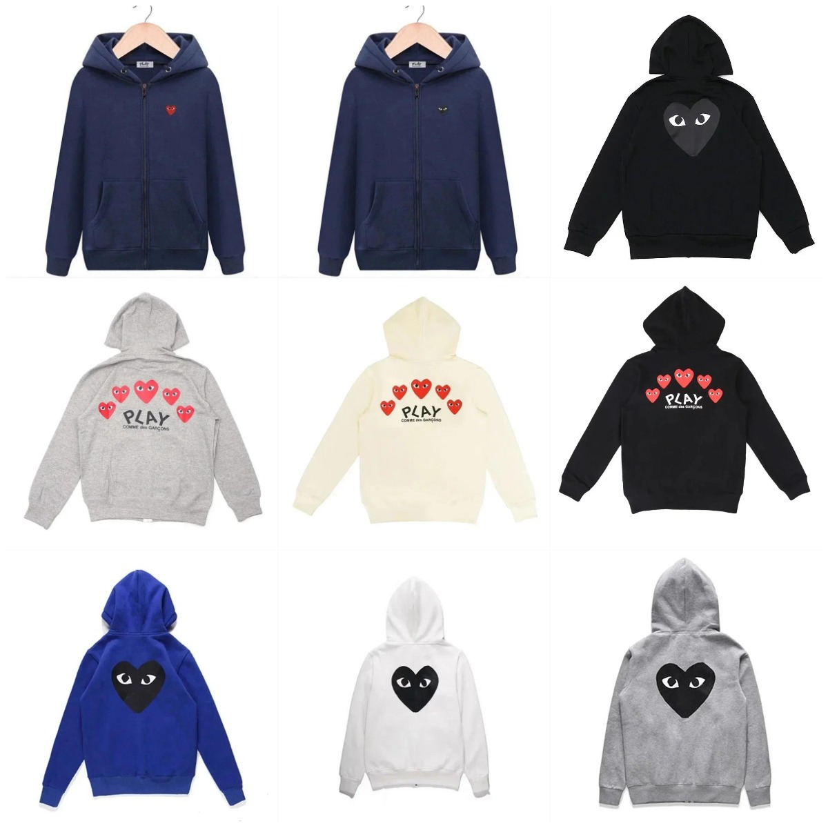 CDG PLAY Heart Logo Hoodie/Zip