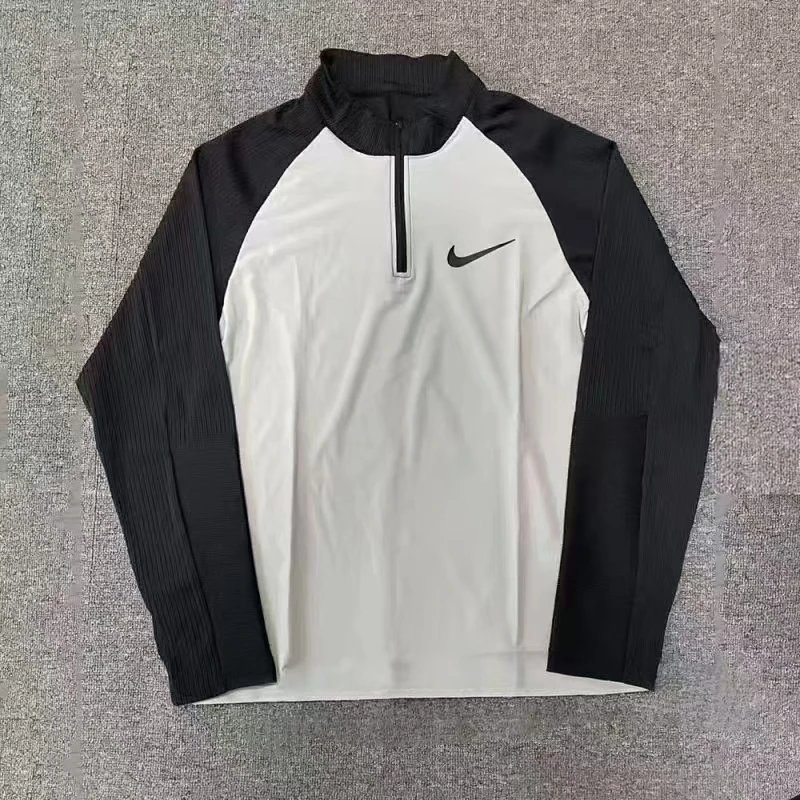 Nike Jackets Trail hooded lightweight full-zip jacket — White threaded half-zip long-sleeve