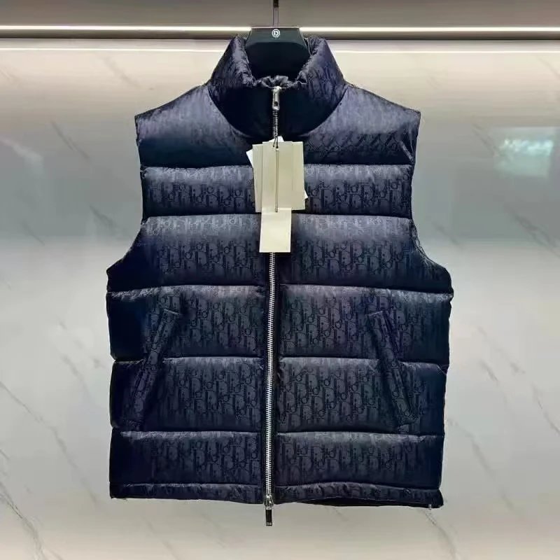 Navy blue vest (high-quality white duck down)