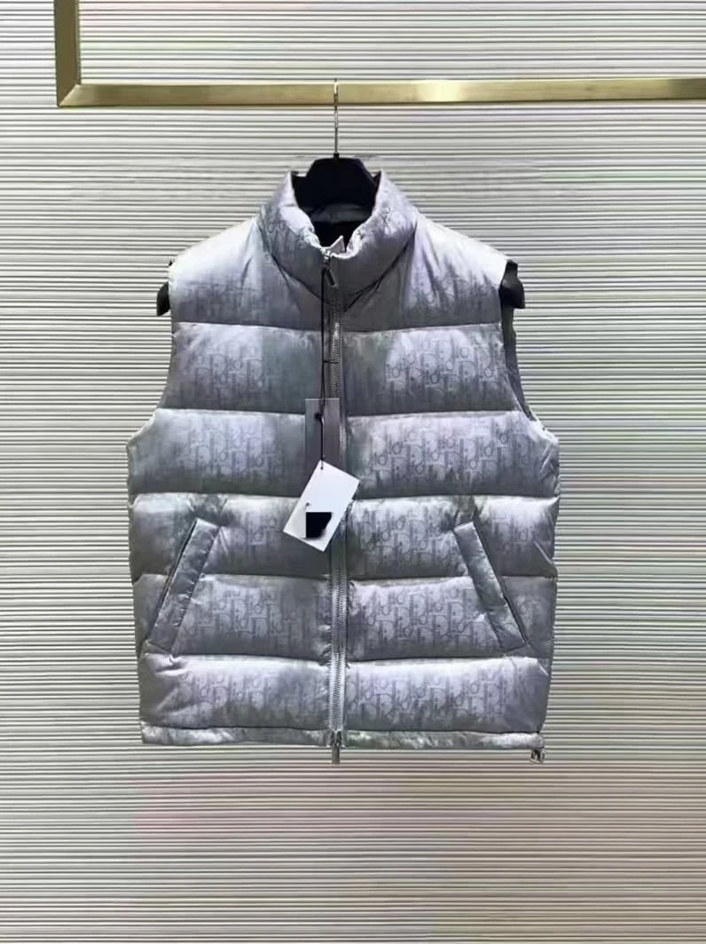 Grey vest (high-quality white duck down)