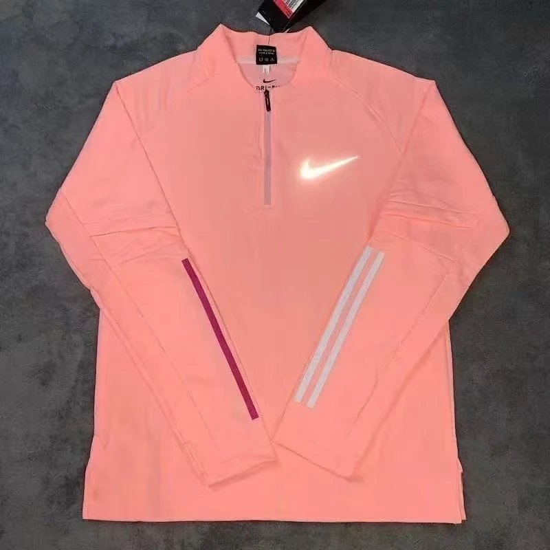 Nike Jackets Trail hooded lightweight full-zip jacket — Orange half-zip long-sleeve