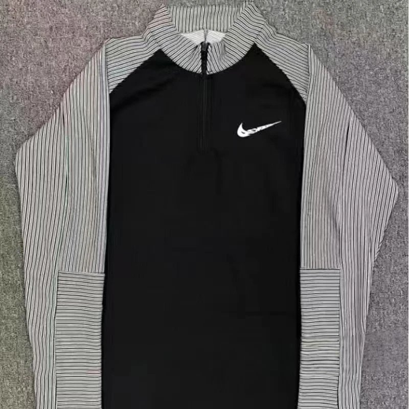 Nike Jackets Trail hooded lightweight full-zip jacket — Gray threaded half-zip long-sleeve