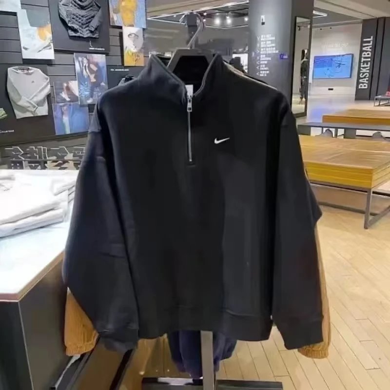 Nike Jackets Trail hooded lightweight full-zip jacket — Black half-zip long-sleeve 3