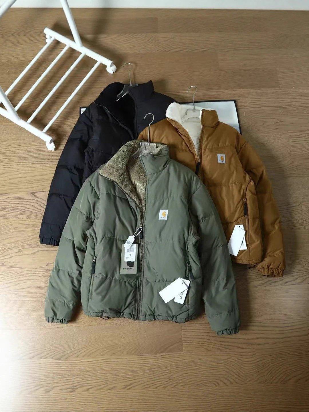 Carhartt Work In Progress Carhartt WIP Puffer Jacket Olive Green Outerwear Down Jacket - 2