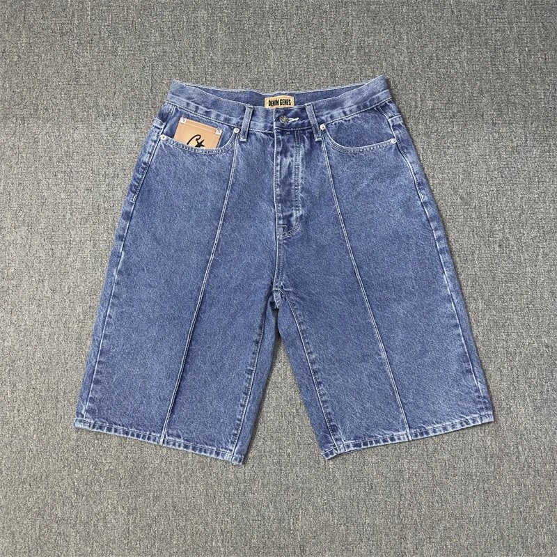 Corteiz Embroidered Five-Pointed Star Denim Shorts photo 2