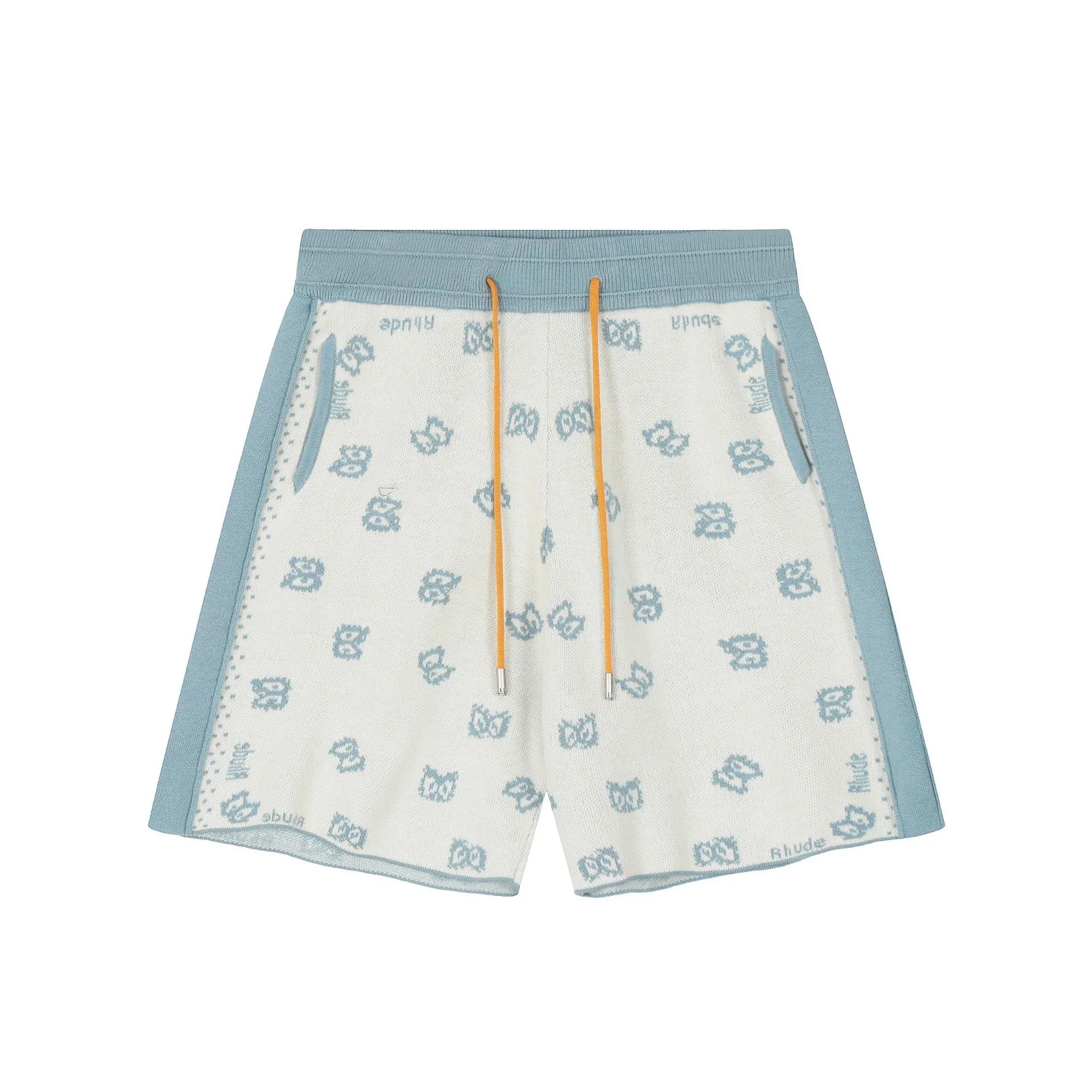 Rhude White and Blue Shorts