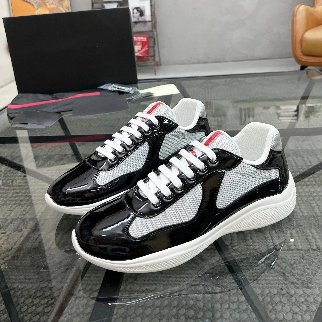 PRADA genuine leather versatile sneakers