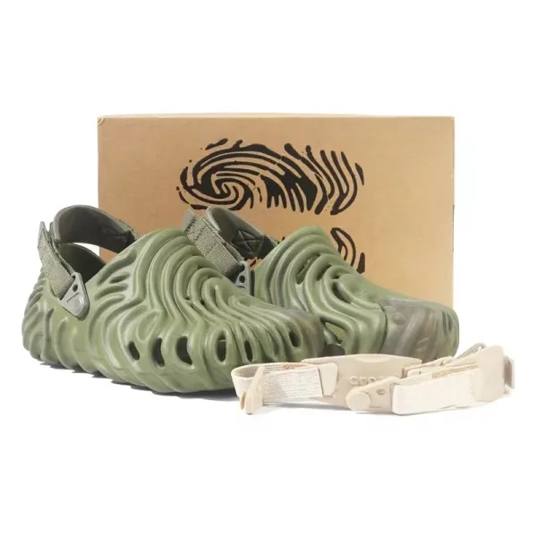 Crocs Classic Clog Wave Olive Green Sandals - 1