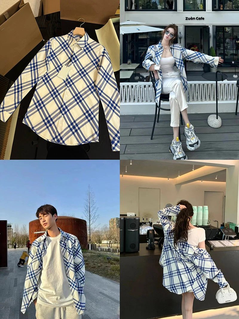 Unisex Blue White Pl