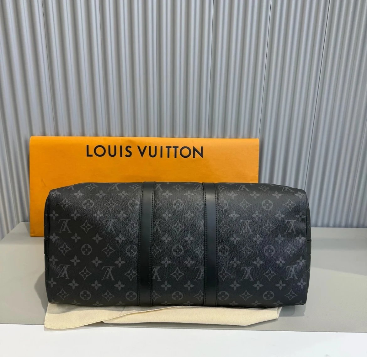 Louis Vuitton Keepall 50 Grey Monogram Canvas Duffel Bag