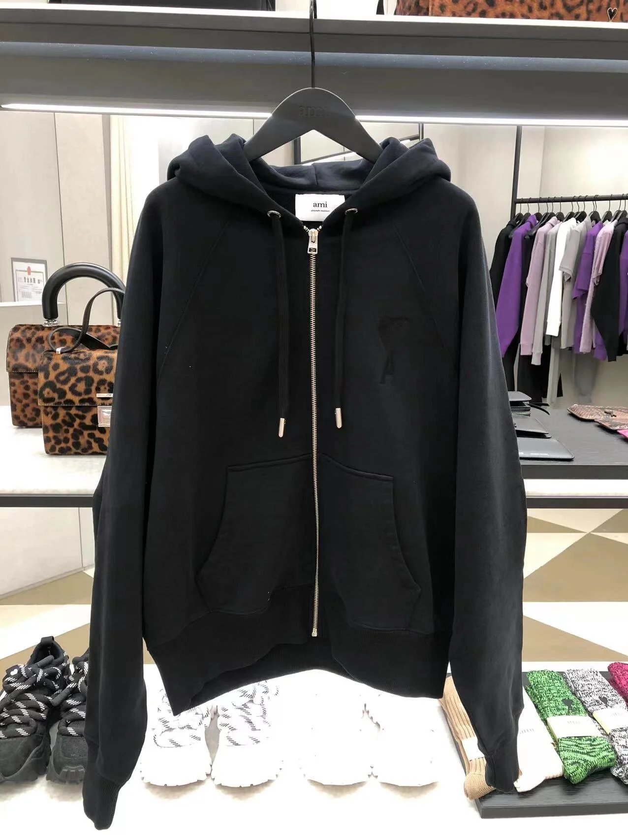 Ami Paris Black Hood