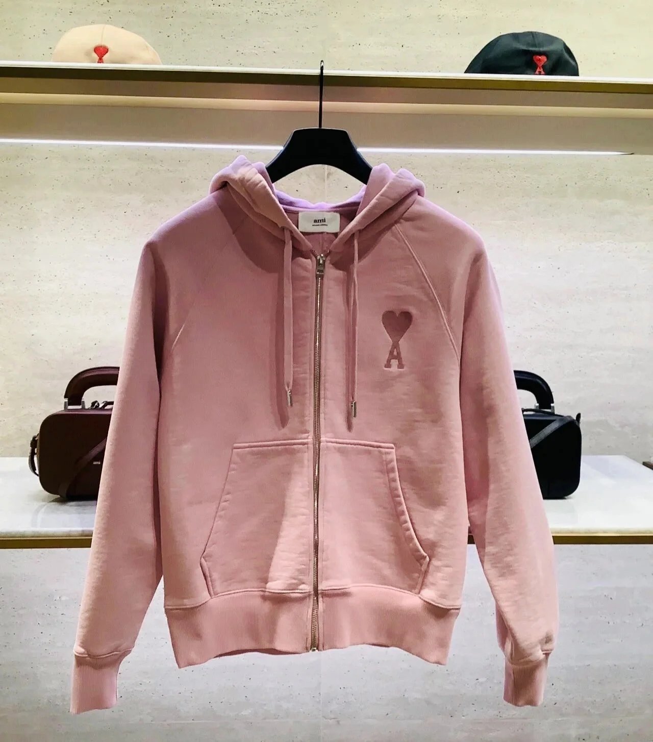 Ami Paris Pink Hoodi