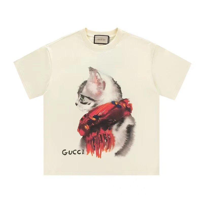 Gucci Cat Print Beig
