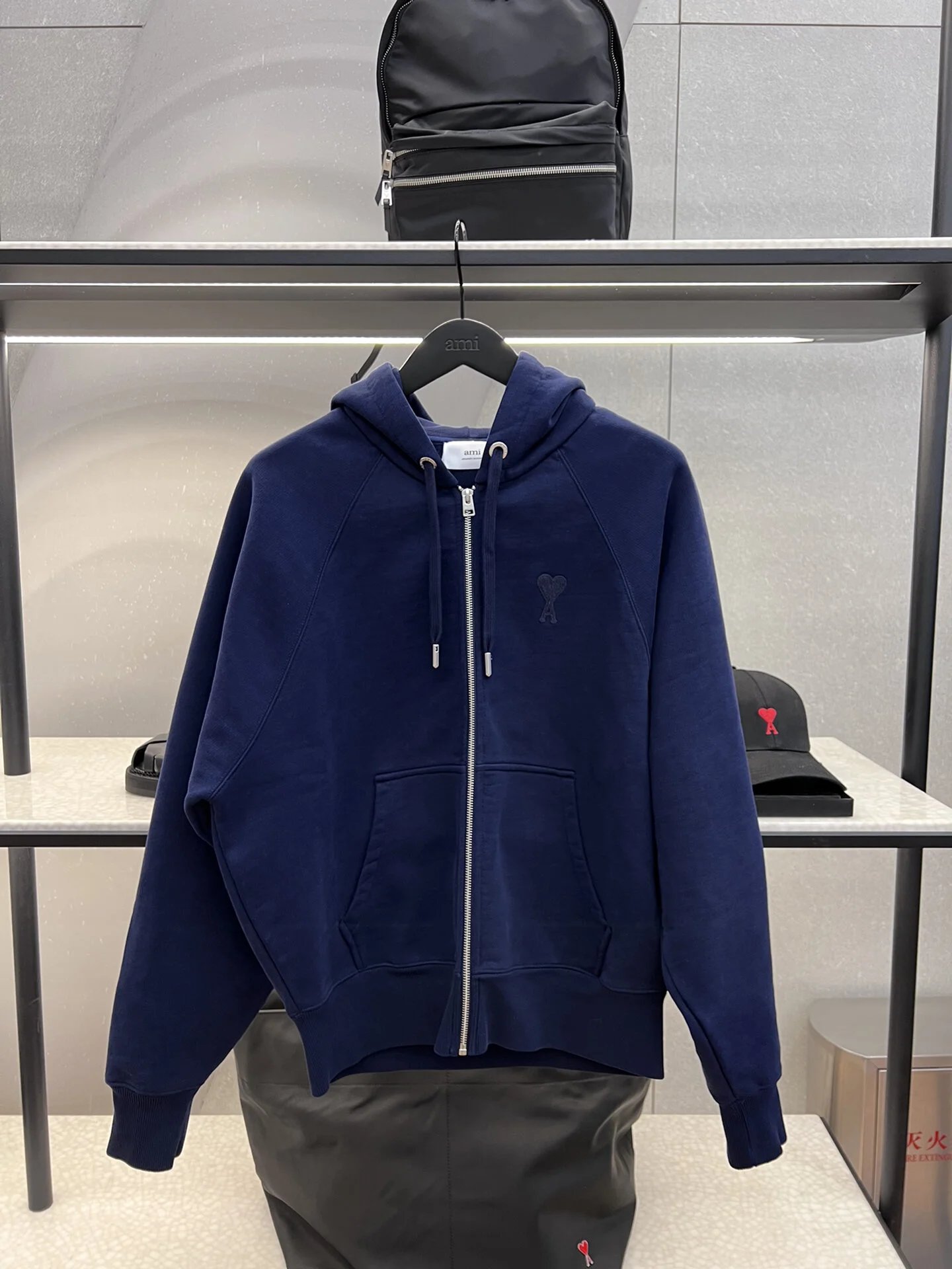 Ami Paris Navy Hoodi