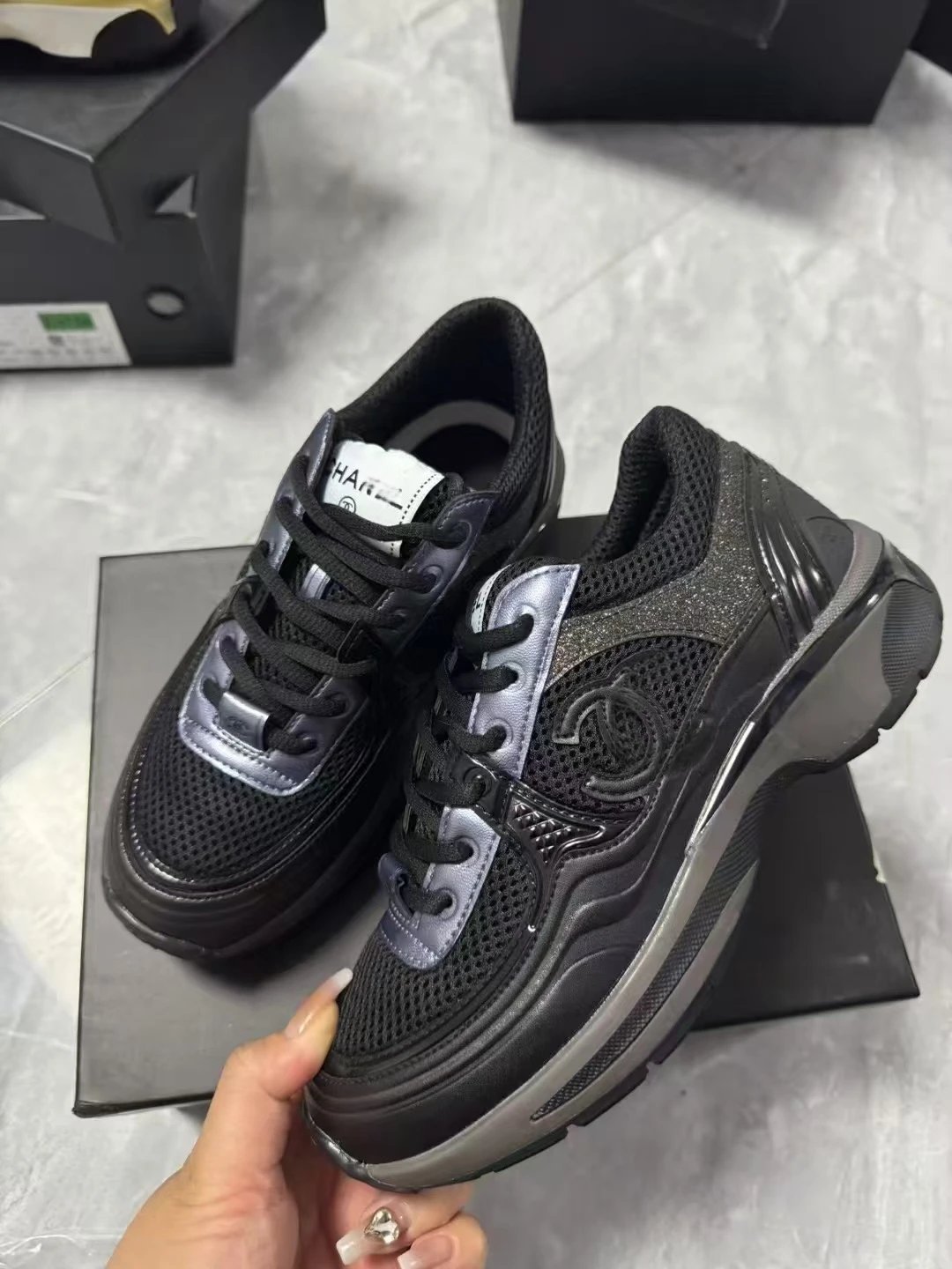 Chanel Black Sneaker