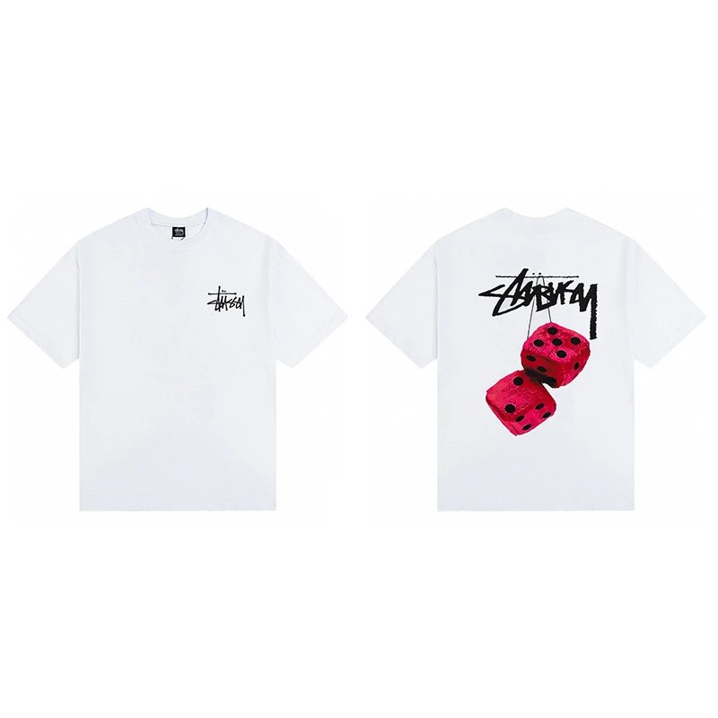 Stussy White Dice T-
