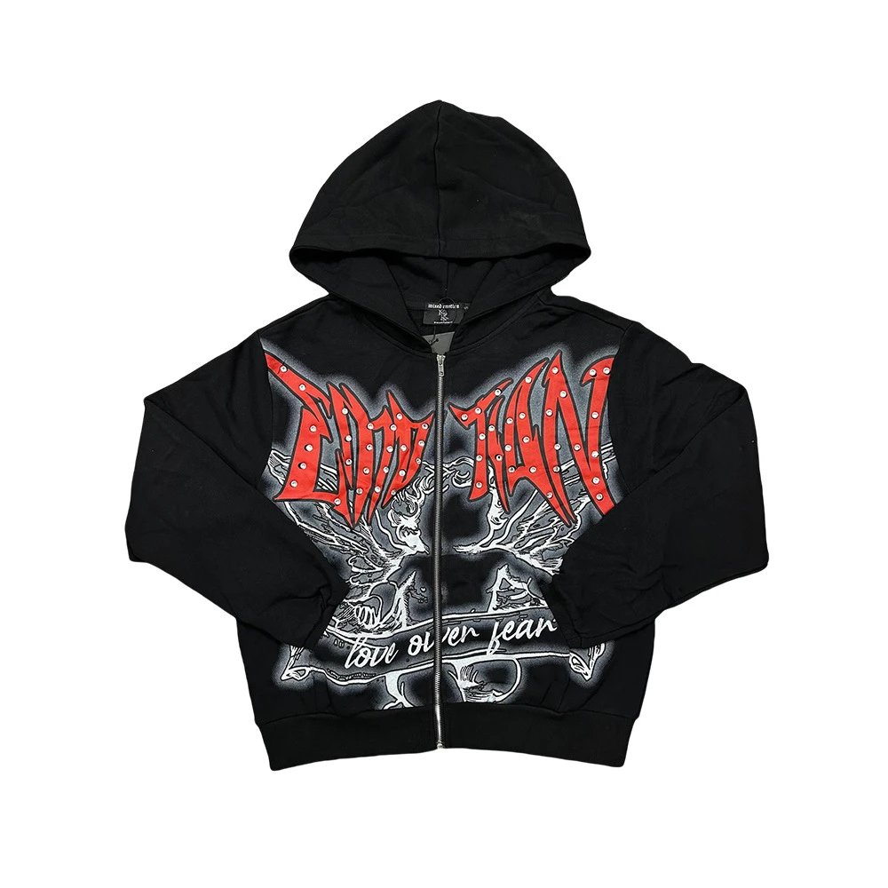 EDM TAN Black Hoodie