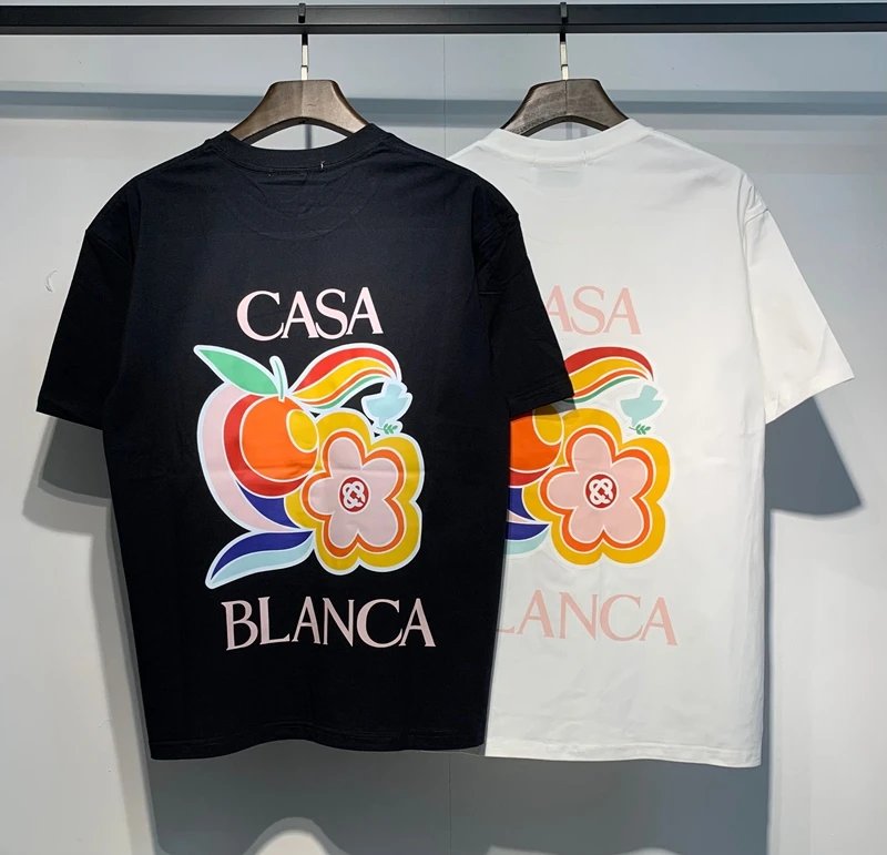 Casa Blanca Black White Graphic Print Casual T-Shirt