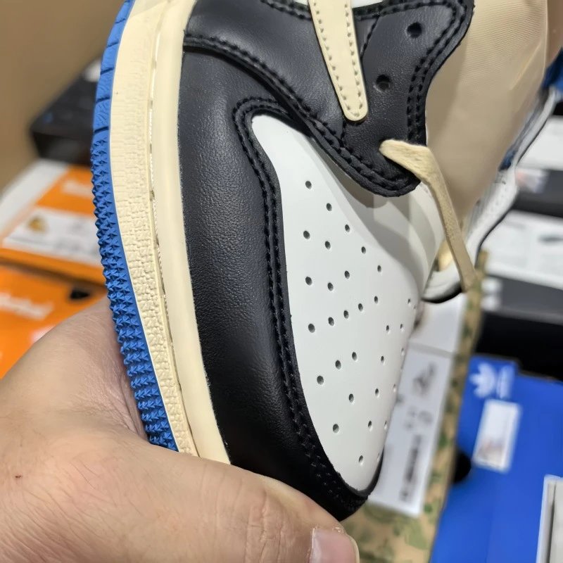 Nike Air Jordan 1 White Black Blue Retro Sneakers
