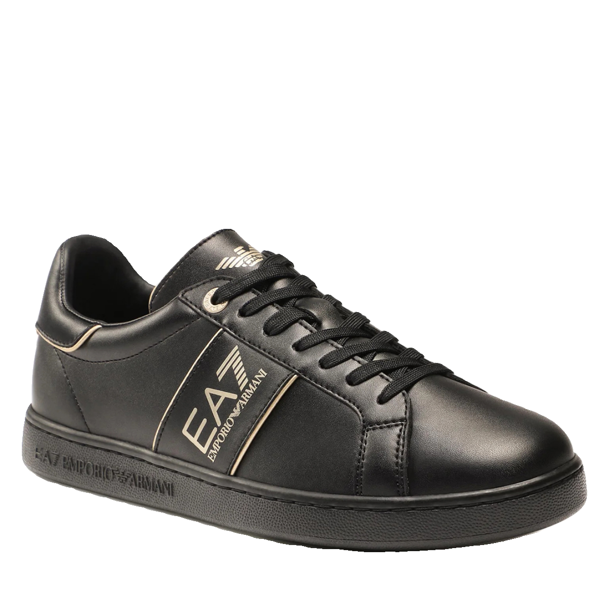 EA7 Emporio Armani White Classic Leather Sneakers