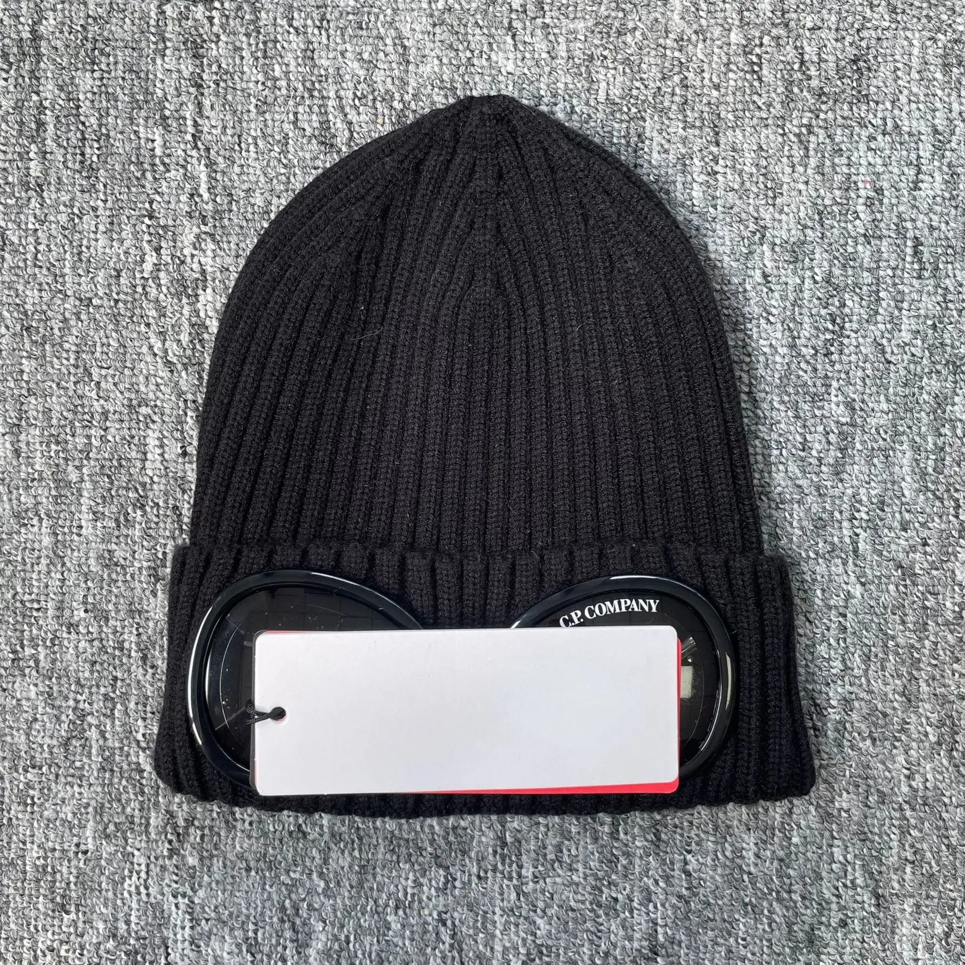 C.P. Company Black Beanie