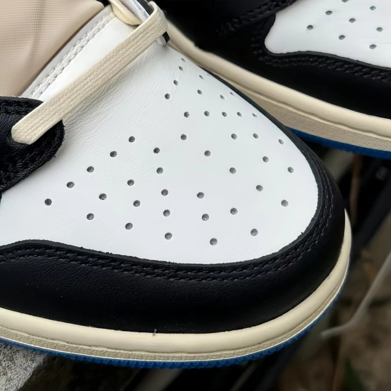 Nike Air Jordan 1 White Black Blue Retro Sneakers