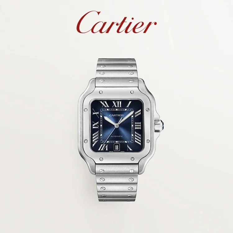 Cartier Stainless Steel Blue Watch