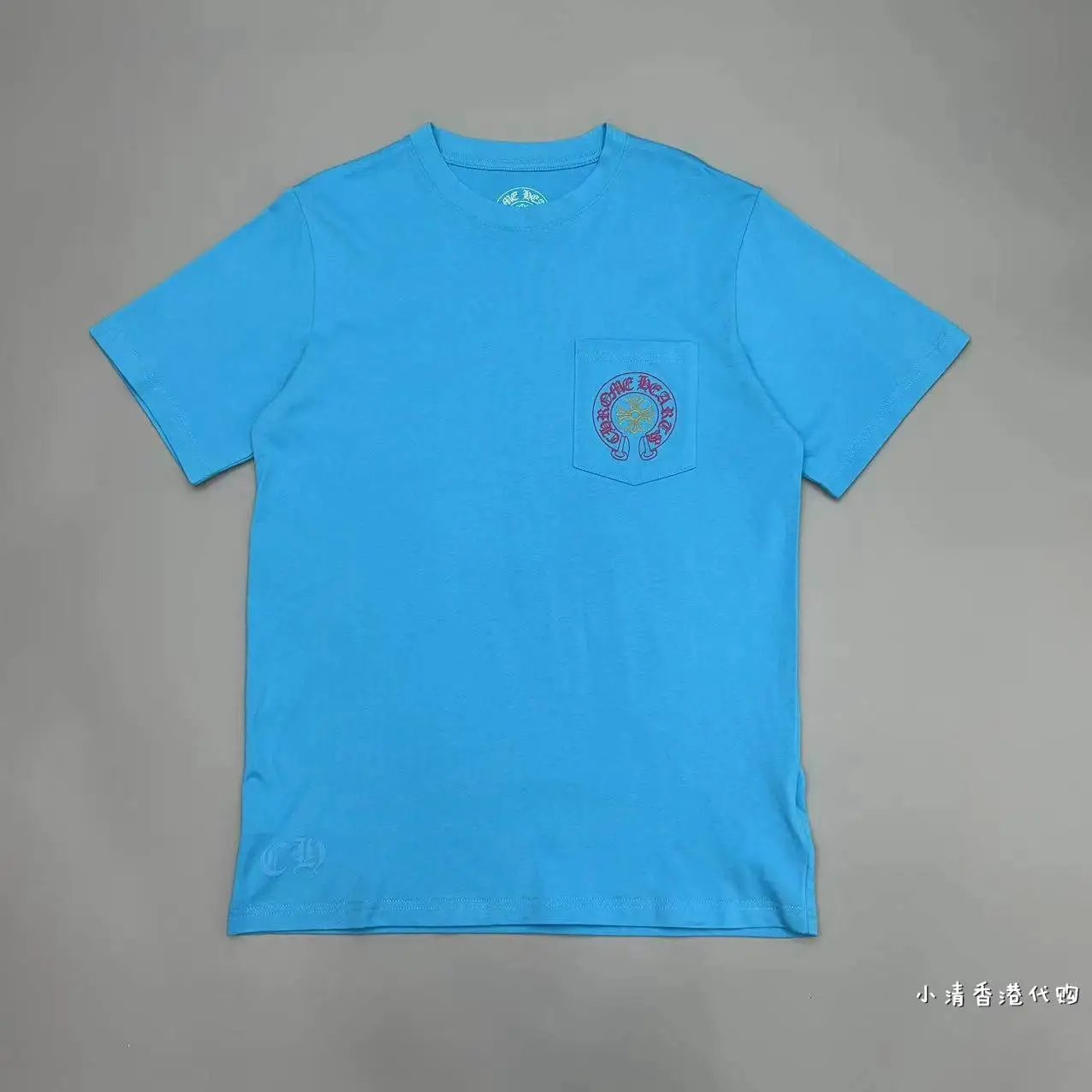 Chrome Hearts Miami Blue Graphic Pocket T-Shirt