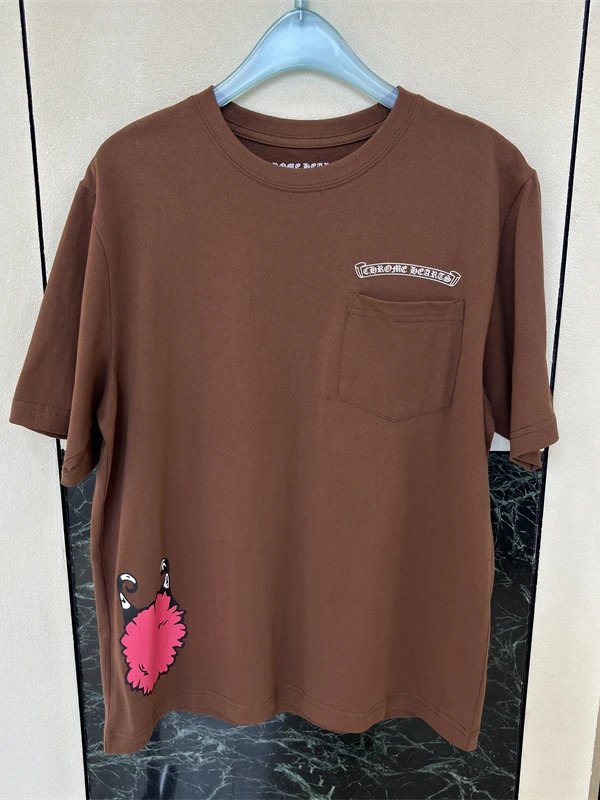 Chrome Hearts Brown Graphic Pocket T-Shirt