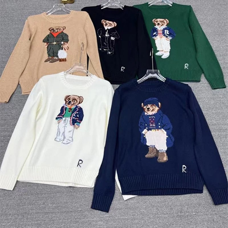 Polo Ralph Lauren Bear Embroidery Crewneck Sweater
