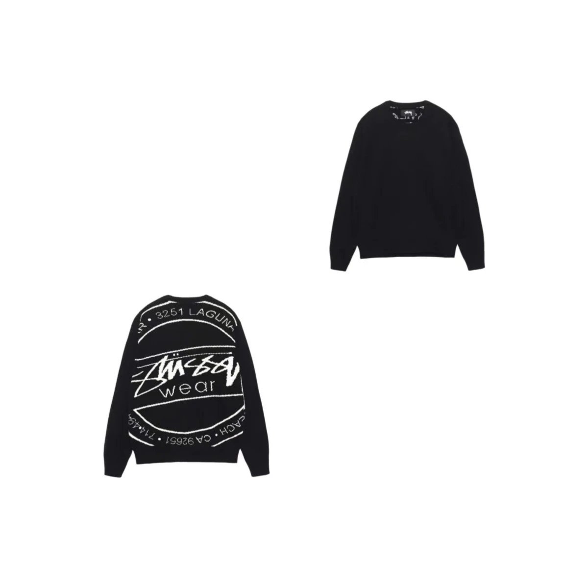 Stussy Black Round N