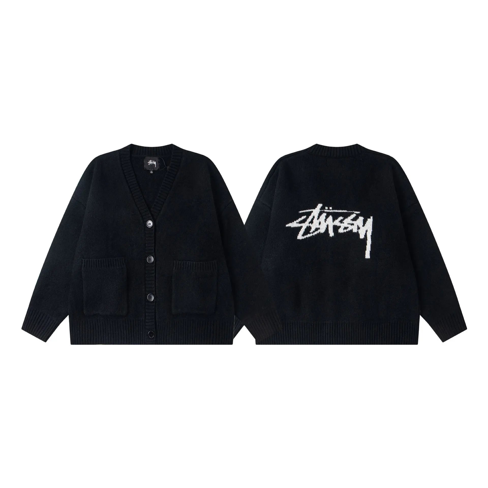 Stussy Black Cardiga