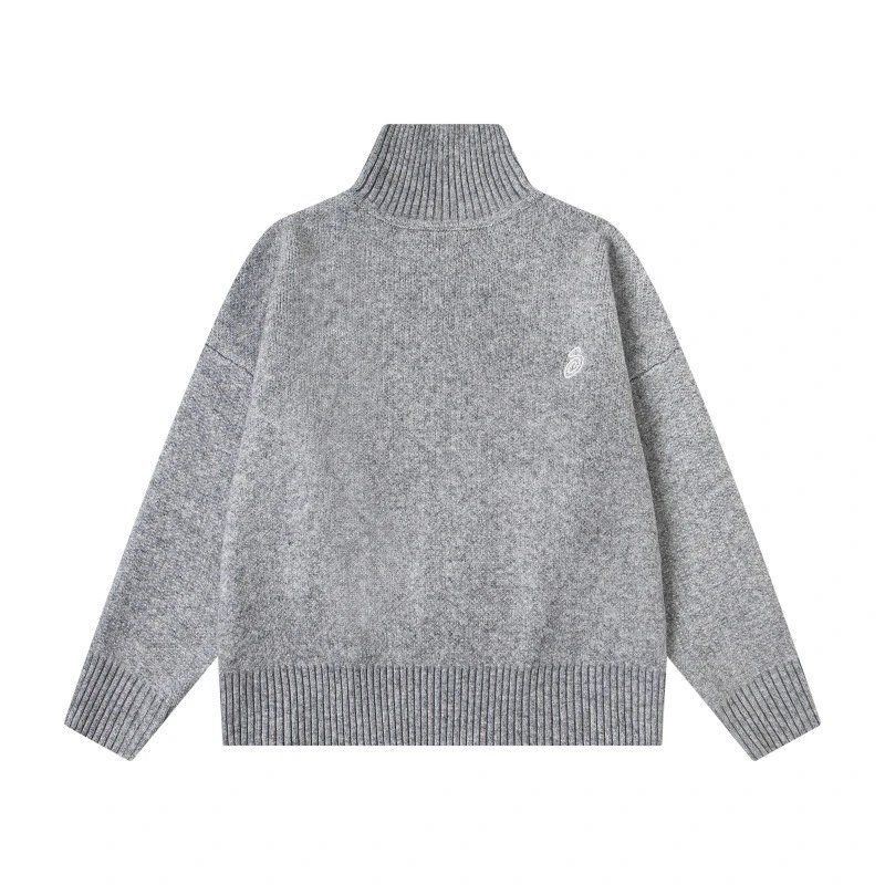 Gray High-Neck Knit 
