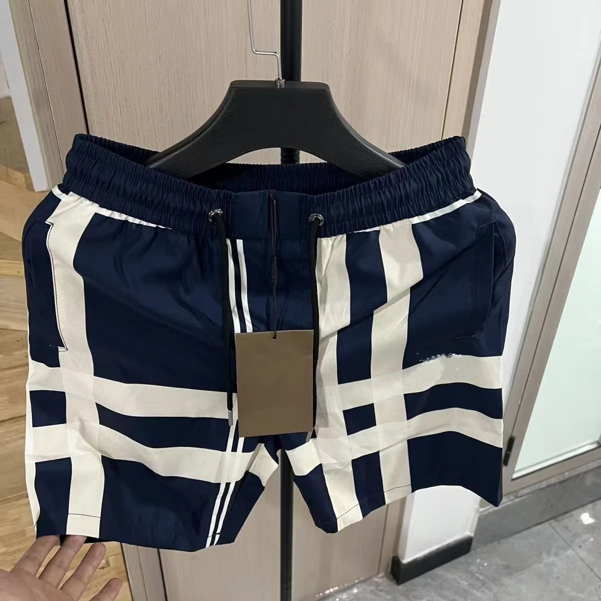 Navy and White Strip