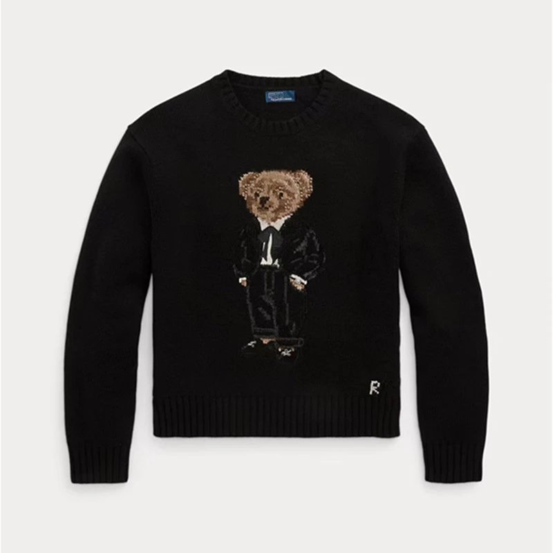Polo Ralph Lauren Bear Embroidery Crewneck Sweater