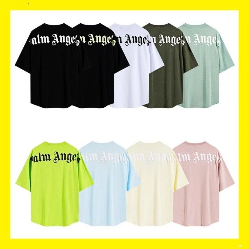 Palm Angels Oversized Graphic T-Shirt Light Blue - 3
