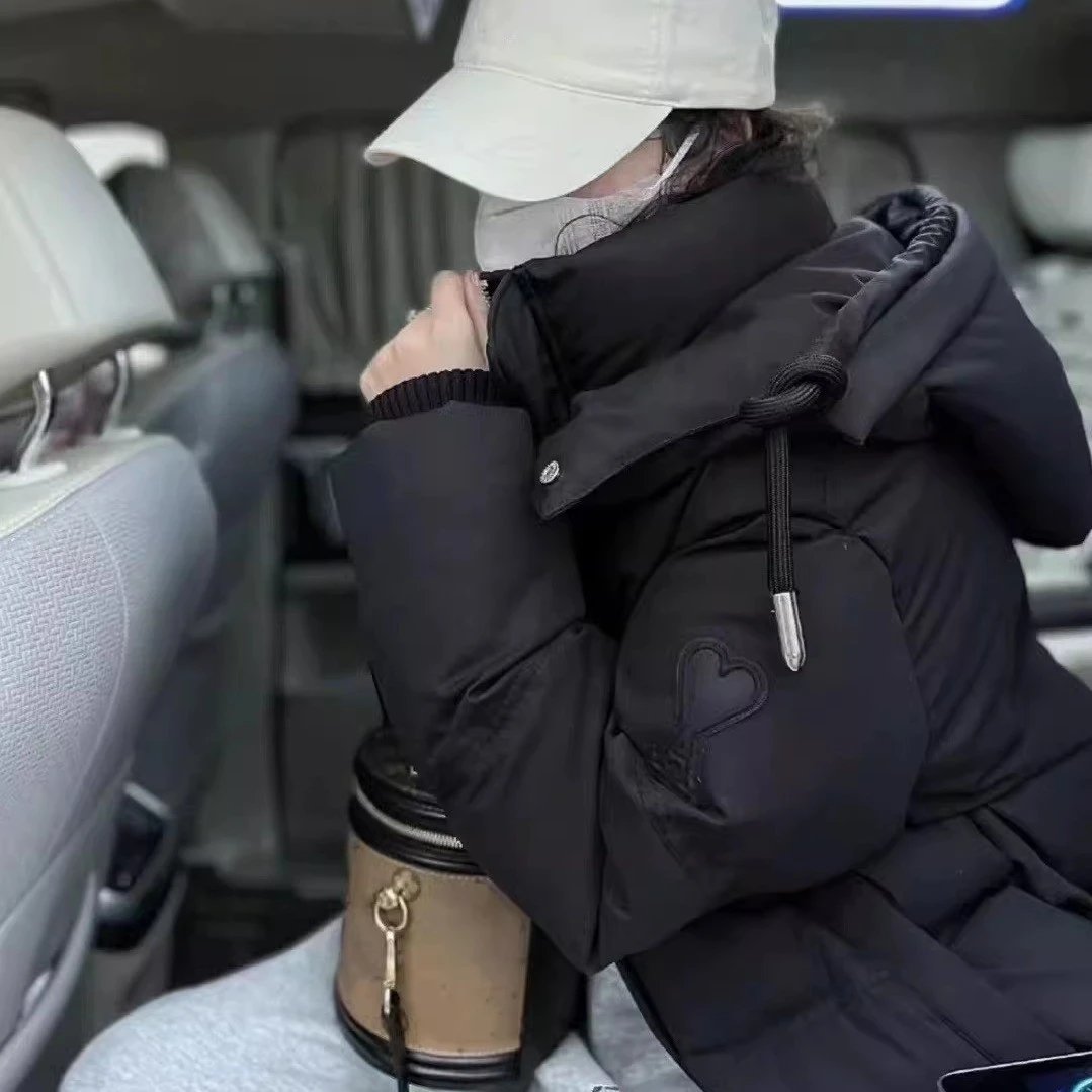 Grey Puffer Jacket With Hood Grey Oversized Sweatpants Streetwear