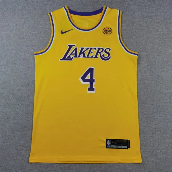 Nike Los Angeles Lakers #4 City Edition Jersey Yellow - 1