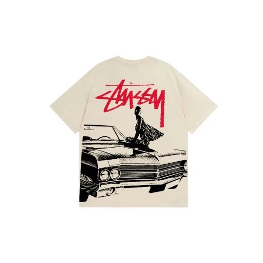 Stussy Classic Black Graphic Print T-Shirt