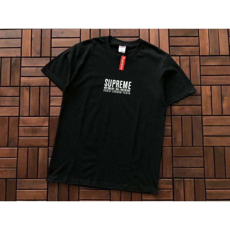Supreme T-Shirt White Black Off-White Graphic Print Streetwear