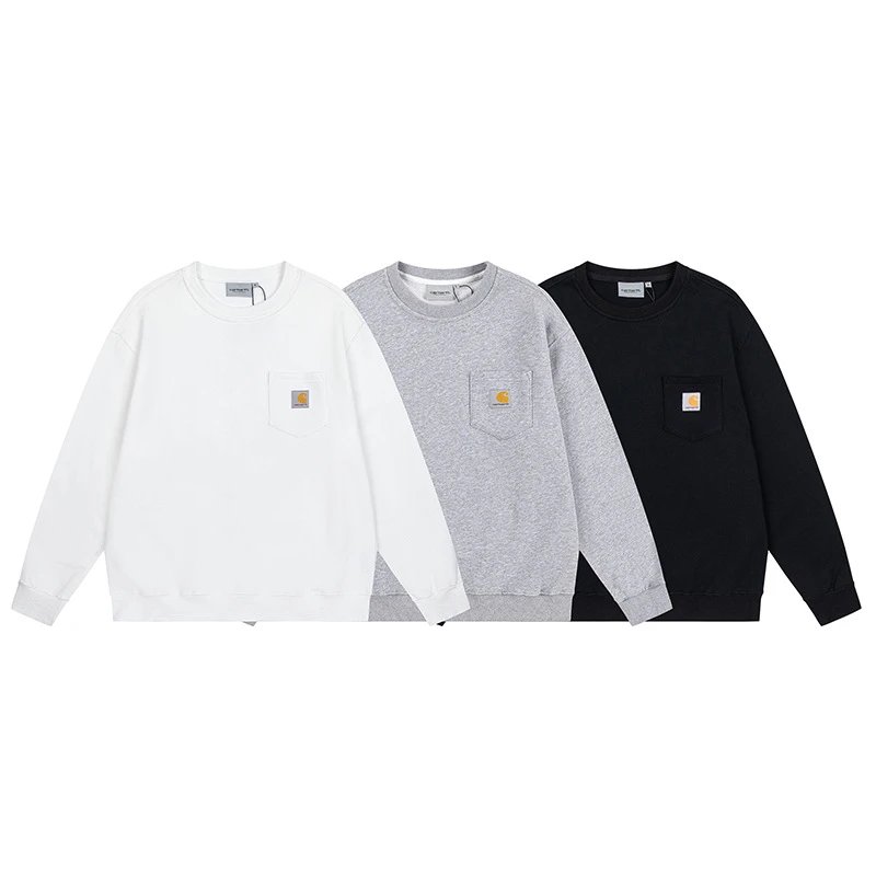 Carhartt Script Logo Heather Gray Crewneck Sweatshirt