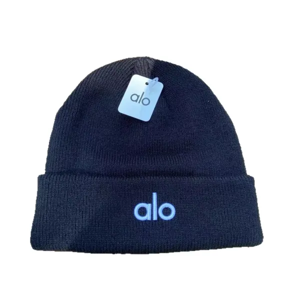 Alo Beanie Navy Blue Knit Hat - 6