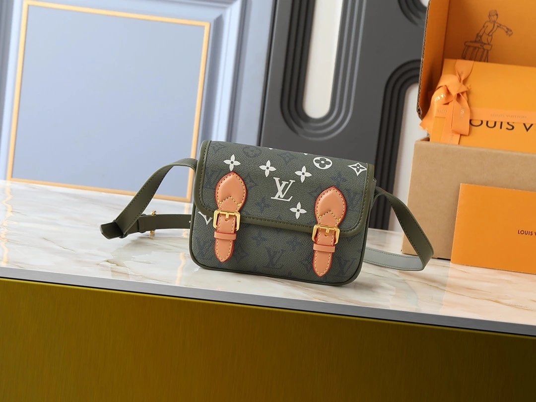 Louis Vuitton Monogram Brown Leather Crossbody Bag