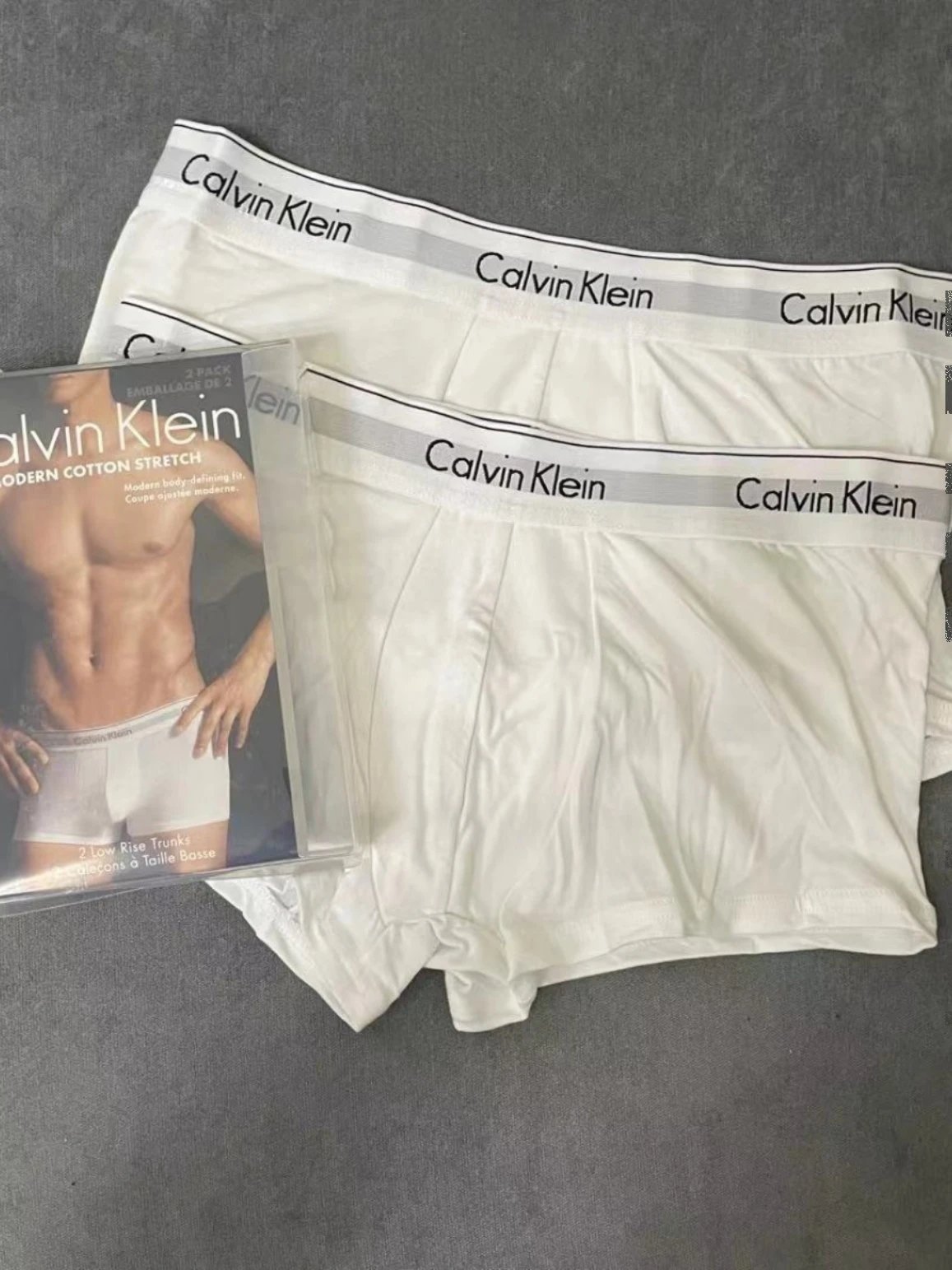 Calvin Klein Modern Cotton Stretch White Low Rise Trunks