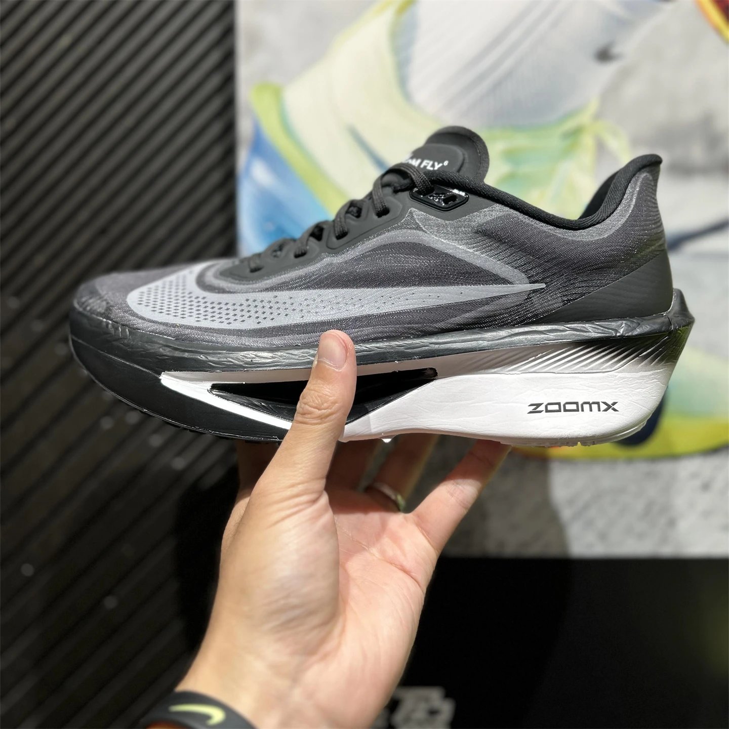 Nike ZoomX White Black Mesh Running Shoes