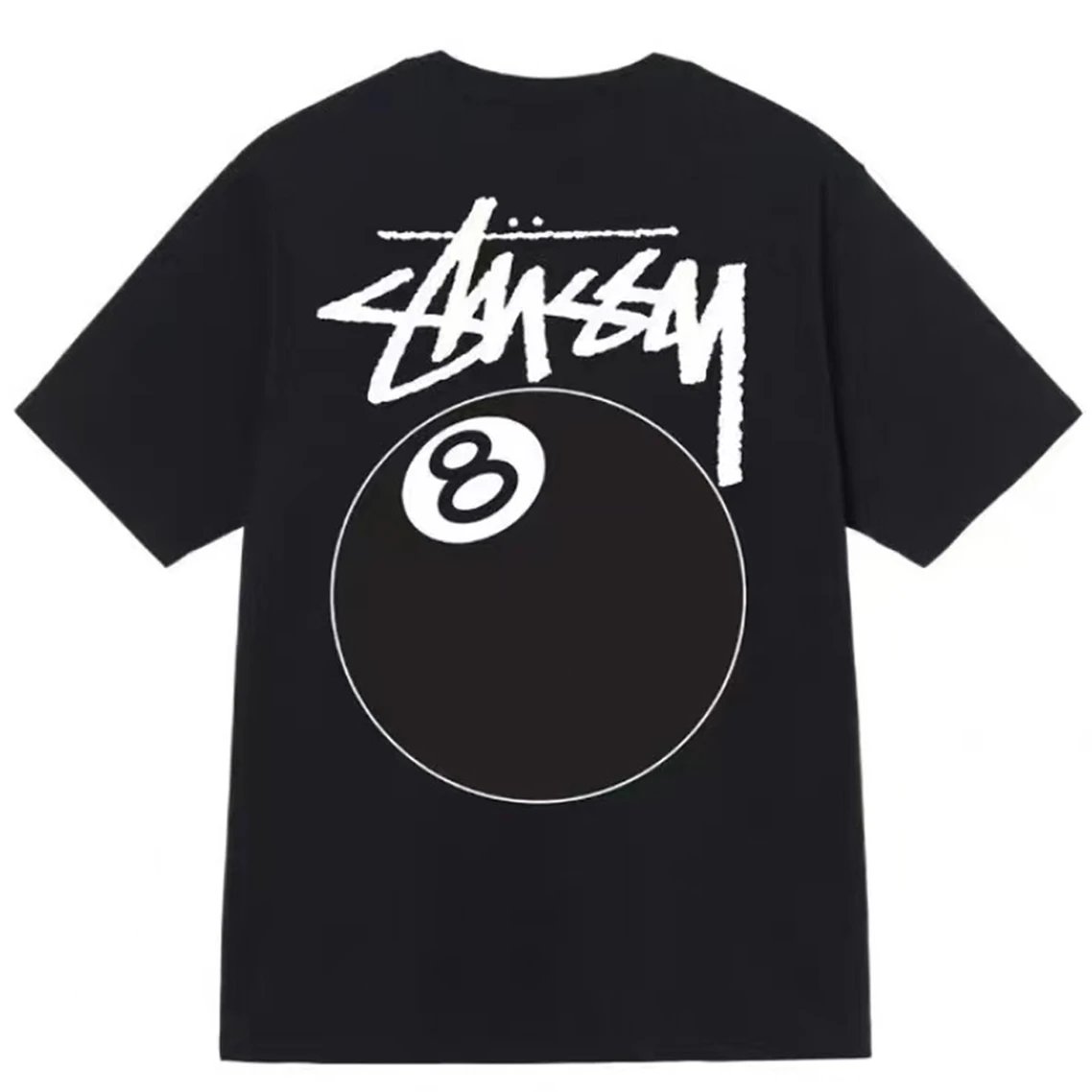 Stussy Dice Print White Graphic T-Shirt