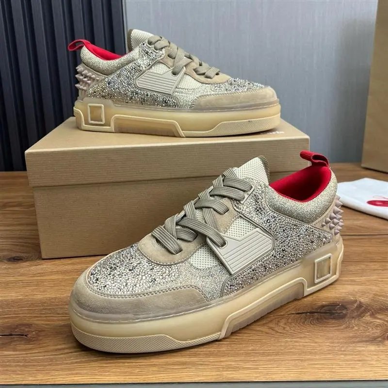 Studded Platform Sneakers White Black Red Urban Streetwear