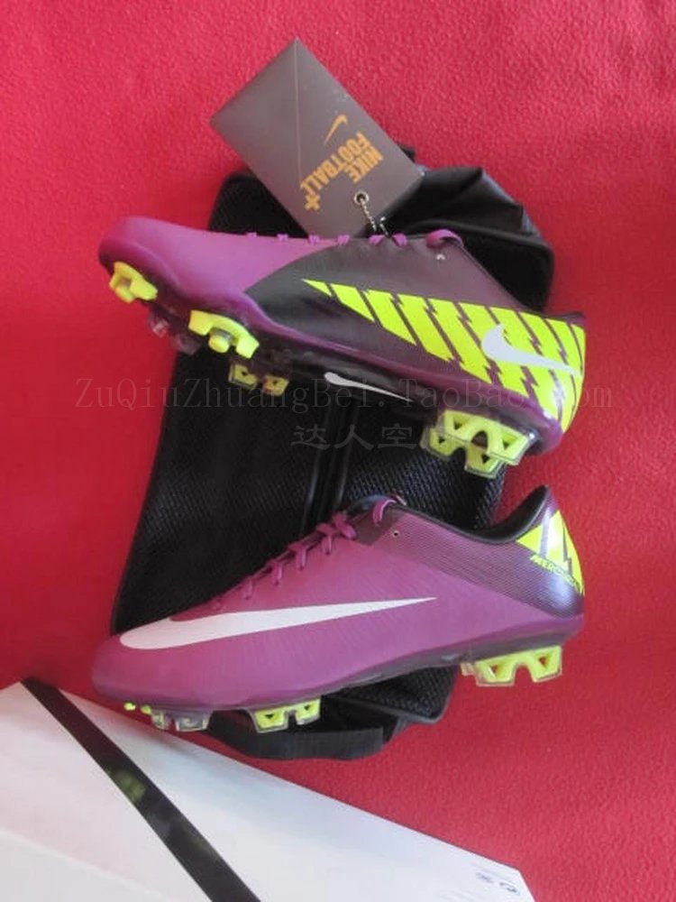 Nike Mercurial Violet Purple Fluorescent Green Soccer Cleats