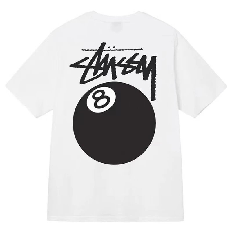 Stussy Dice Print White Graphic T-Shirt